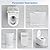 Tankless Smart Toilet with Bidet Built In, Heated Seat, Warm Water and Dry, Bidet Toilet with Foot Sensor and Night Light, Auto Flush, Auto Open & Close Lid, Wireless Remote Control