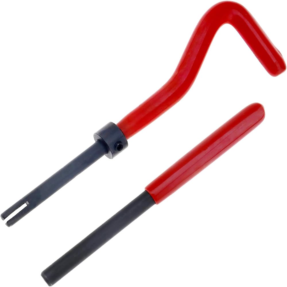 Kit di riparazione per filettatura M10 x 1,5 mm, filettatura metrica a strisce, riparazione del rubinetto a mano, kit di attrezzi Helicoil per inserirlo, kit di recupero filettato