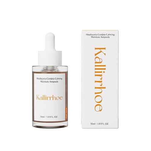 Houttuynia Cordata - Ampolla hidratante calmante de 1.01 onzas líquidas, certificación vegana, verificada por EWG GREEN GRADE, ampolla no irritante,