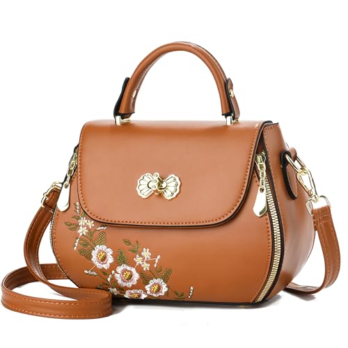 Bolso Satchel Bordado Ligero para Mujer miniatura 1