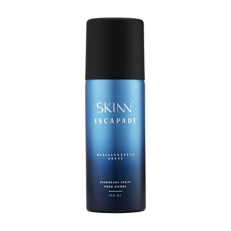 Skinn By Titan | Escapade Mediterranean Grove Deo - 150 ml|Perfume For Man| Gift Set For Men | Long Lasting Smell Deoderant |Dermatologically Approved | Fresh & Spicy |Everyday Body Spray