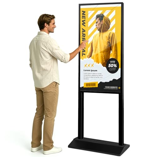 Image of 43 Inch Floor Standing Digital Signage 1080 x 1920P Android 14 OS Touchscreen Interactive Kiosk Advertising Display Digital Menu Board for Restaurants /Stores