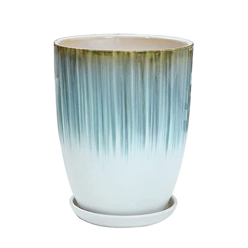 DFGHNBVC Large Tall Planters 10.6 Inch/11.8 Inch Indoor Round Big Flower Tree Pot With Drainage Floor Large Planter Garden Pots Tree Gardening Plant Containers,27.3CM