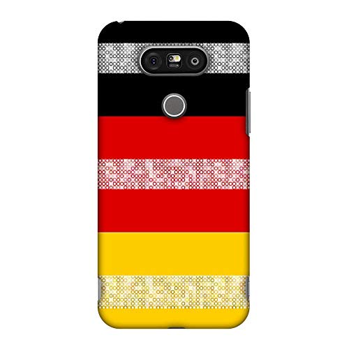 AMZER Slim Fit Handcrafted Designer Printed Snap On Hard Shell Case Back Cover for LG G5 - Germany Flag- Shapes HD Color, Ultra Light Back Case