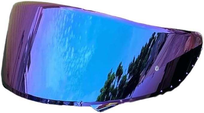 Miniatura 4 de CWR-1 - Visera de repuesto para SHOEI Z7 NXR X-SPIRIT CWR-F X14 RF-1200 Face Shield Protección UV visera casco moto (Revo Clear Rojo-día y noche)