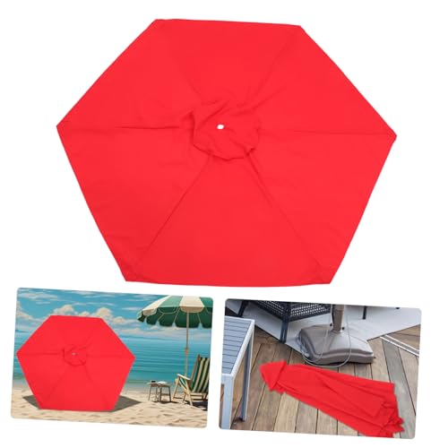 Auvent de remplacement pour parasol 2m à 6 baleines beige - 2