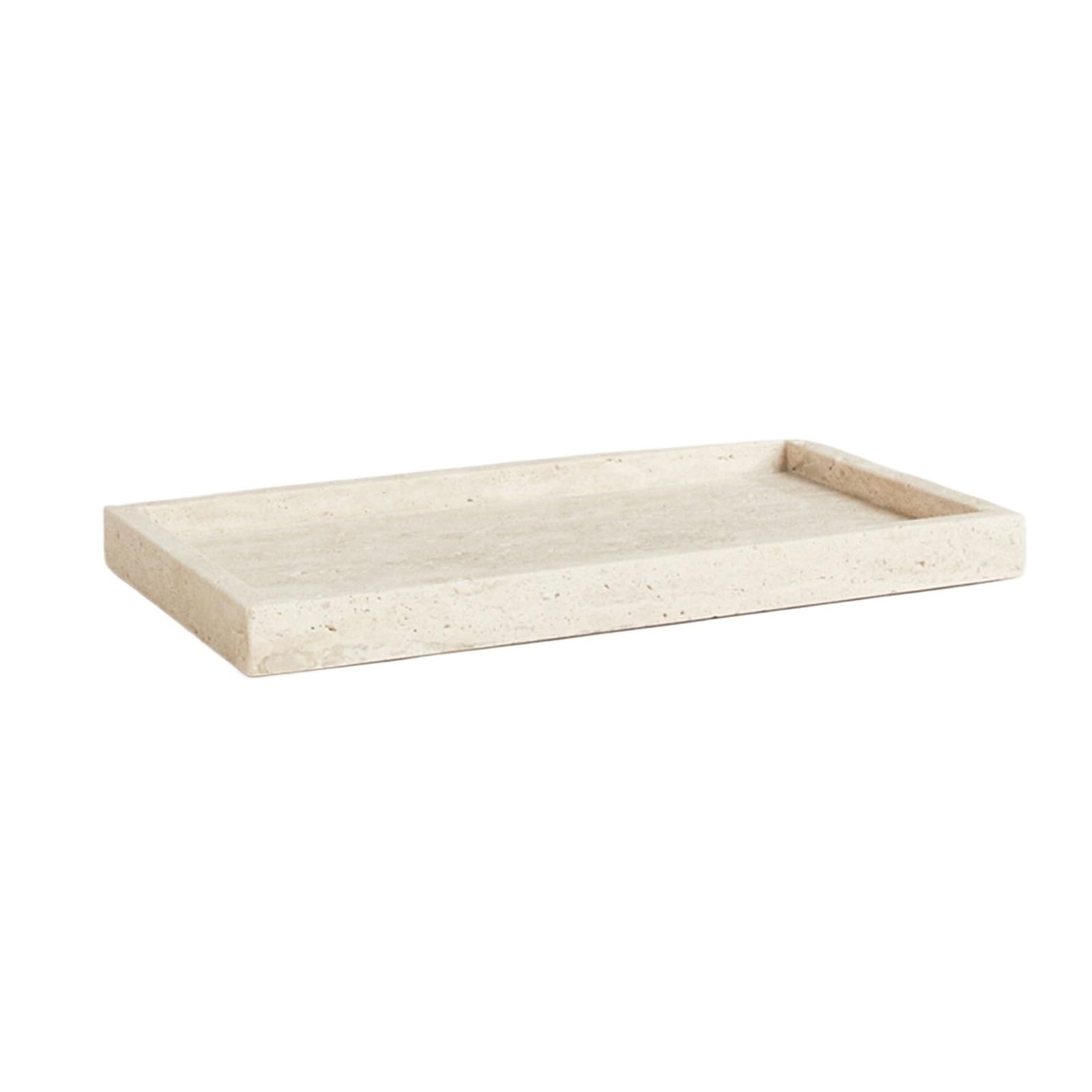 Bathroom Stone Tray Travertine Stone Bathroom Vanity Tray for Cosmetic Perfume Natural Marble Kitchen Sink for Soap Dispenser Sponge Holder(30x20x3cm)