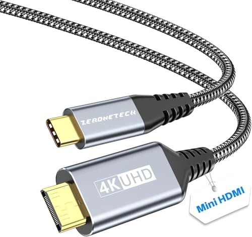 Amazon | ZeroneTeck USB C ミニHDMIケーブル 2.0【4K@60Hz映像出力