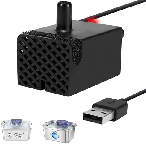 PETIMI Water Pump for Pet Water Fountain (Models PF-SS-01, PF-SS-02, PF-SS-03) – Only Compatible with PETIMI Pet Water Fountains, Includes Pump (59-inch Cord), Adapter （5V, 1A, Black image 5
