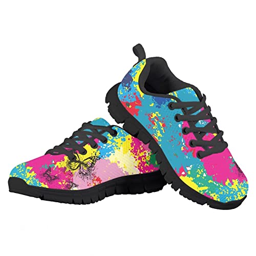 KEIAHUAN Big/Little Kid Boys Girls Shoes Running/Walking Sports Sneakers Breathable Knit Casual Fashion Tennis Shoes Washable Strap Athletic Sneaker - Main Image