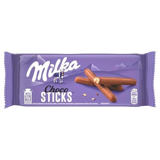 Milka Choco Sticks Palitos de Galleta Cubiertos de Chocolate con Leche de los Alpes, 112g