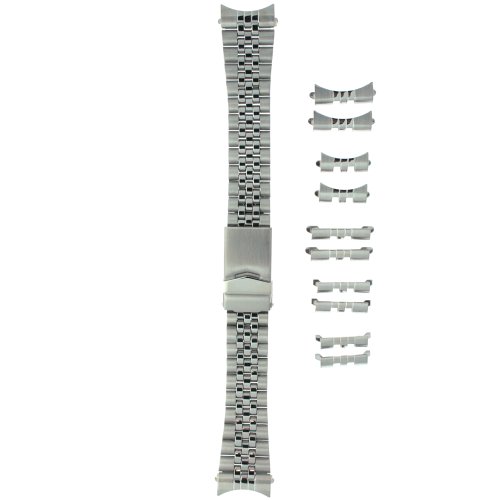 Tech Swiss Watch Band Stainless Steel Metal Adjustable Mens Fits 18-22 Millimeters End Pieces #TOP23