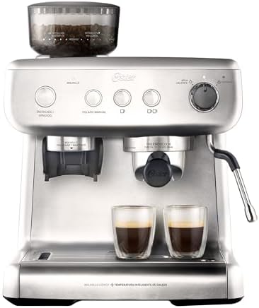 Oster® Cafetera para Espresso Perfect Brew, 15 Bar, con Molino In...