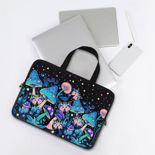 Uasibuni Stylish Laptop Bag for 15-17In Laptops, Cute Laptop Sleeve Bag, Black, Modern, Floral Pattern, Unisex-Adults4