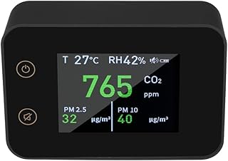 APAINI LCD Digital Carbon Dioxide Detector C02 Tester Air Quality Analyzer PM2.5 PM10 Temperature Humidity Meter