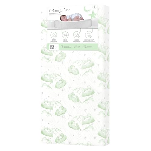 Image of Dream On Me 2-in-1 Serene Snooze Baby Crib Mattress, GREENGUARD Gold | Made in USA, Dual Sided, BSA Verified, ASTM & CPSC Tested, Fits Full Size Crib and Toddler Bed 52 inchx28 inchx5 inch, Waterproof Cover