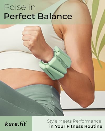 Image of Pilates Weight | Wrist & Ankle Weights for Women | Weighted Bangles | 1LB / 2LB Each (Set of 2)