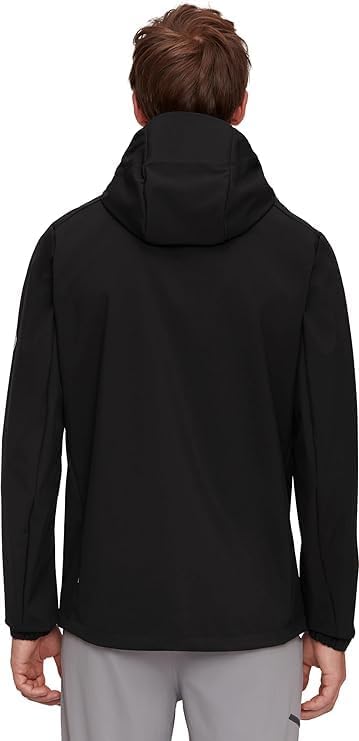 Mammut Mens Outdoor Softshell Hooded Jacket, Windproof and Water Resistant for Hiking and Traveling - Image 3