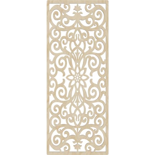 Image of Buel Decorative Pierced Fretwork Wood Wall Panels, 17 3 /8 inchW x 44 3 /8 inchH x 3 /8 inchT, Birch