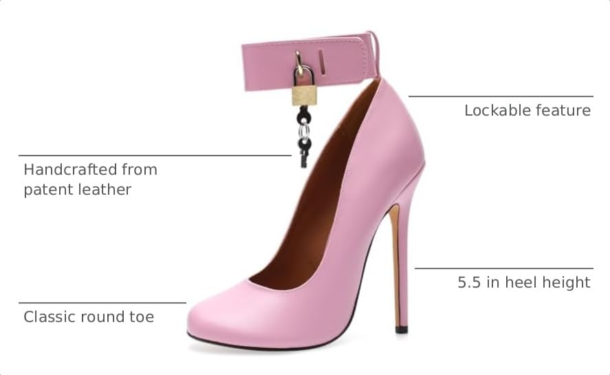 Image of Unisex High Heels for Men and Women 5.5 Inch Stiletto Heels | Round Toe Pumps Sexy Dress Party Shoes