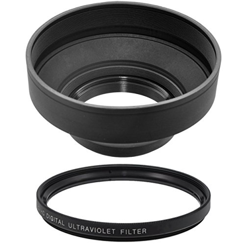 【美品】【付属品付】ニコンAFズームレンズ　フィルター　フード Amazon | 52 mm UVフィルタ+ 52 mmゴム製レンズフードfor Nikon