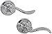 Classic Rosette Set with Elan Levers Left Hand Double Dummy in Polished Chrome. Old Door Knobs.