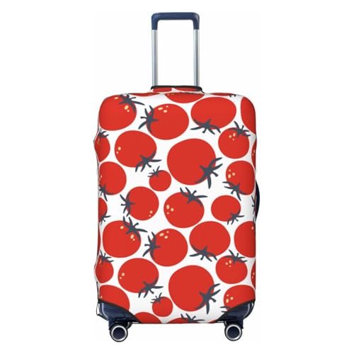Hand Drawn Tomatoes Print Luggage Cover For Suitcase,Washable Elastic Travel Suitcase Protector With Zipper Closure And Bottom Buckle – Fits 18-32