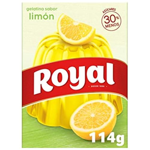 Royal Gelatina Sabor Limón, Preparado en Polvo 10 Raciones, Pack 2 x 57 - 114g