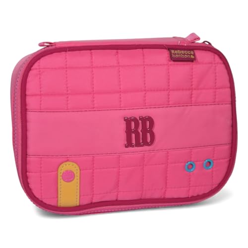 Estojo Escolar Rebecca Bonbon Nylon RB Grande 100 Pens (Rosa)