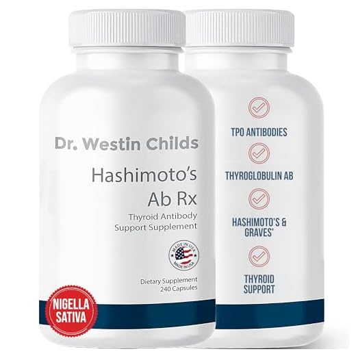 Dr. Westin Childs Hashimoto’s Ab Rx | Thyroid Antibody Support with Black Seed Oil, 3% Thymoquinone & Vitamin D3 (60 Servings)