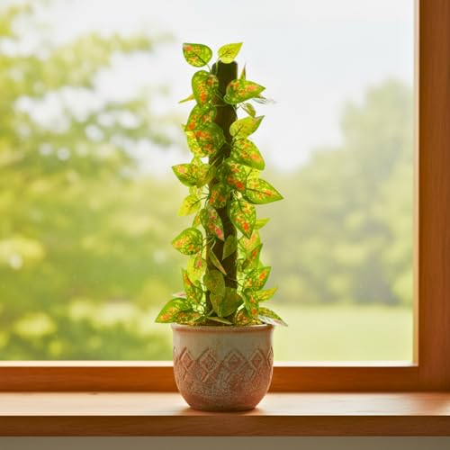 Image of fancymart Artificial Leaves Vine on Moss Stick 60 cm (Without Pot) | Decorative Indoor Plant for Home, Office, Cafe & Restaurant