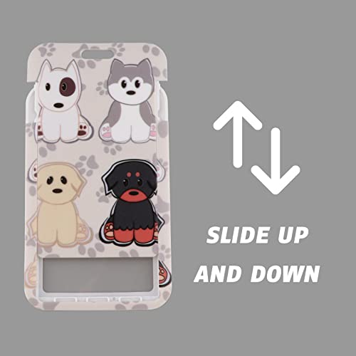 Bkbkaak 56695210 Cute Dog Lanyard With Id Badge Hoder And Retractable Name Badge Reel Clip Kawaii Grey Puppy Paw Lanyard With Id Badge Holders For Keys Girls Kids Preppy Animal Neck Strap Lanyard thumb #5