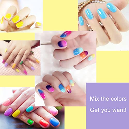 10 Farben Farbgel Gel Nagellack Set UV LED Gelnägel Farblacken Gellack Lacken Set Soak Off Gels Nail Polish DIY Art 8ml – Bild 5