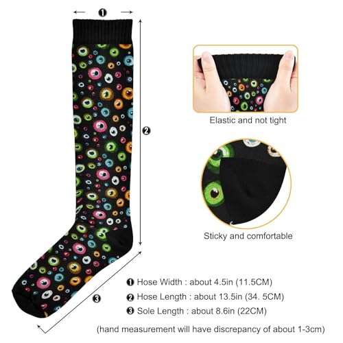 Image of Wusikd Blue Yellow Monster Trucks Compression Socks for Women and Men Circulation Long Socks for Athletic Running 1