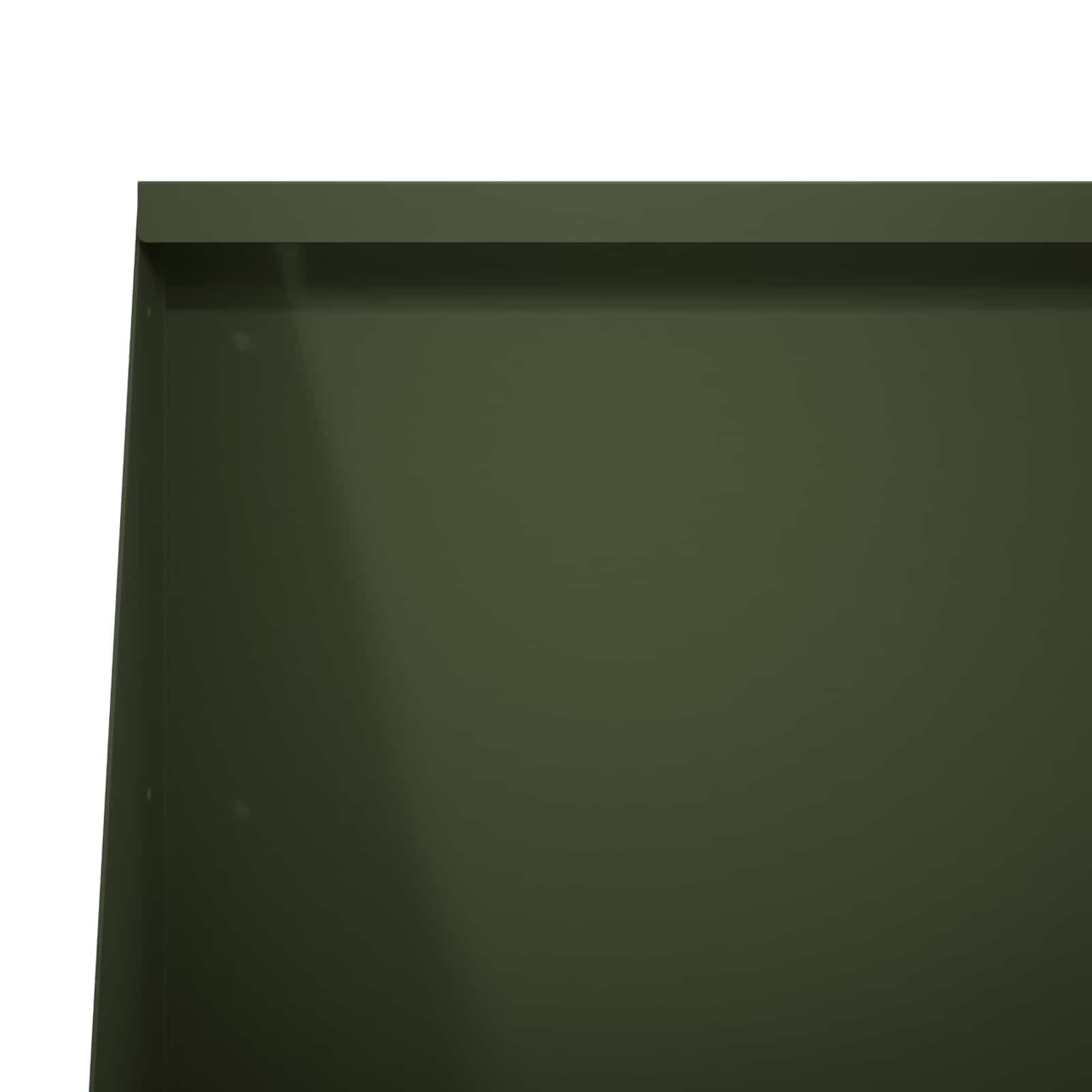 vidaXL Muro di contenimento 4 pz 80 x 12 x 40 cm Acciaio Verde Oliva