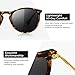 SUNGAIT Premium Vintage Round Sunglasses for Women Men Classic Retro Trendy Style (Grey Lens/Amber Frame(Matte Finish)) 1567 PGHPKHU