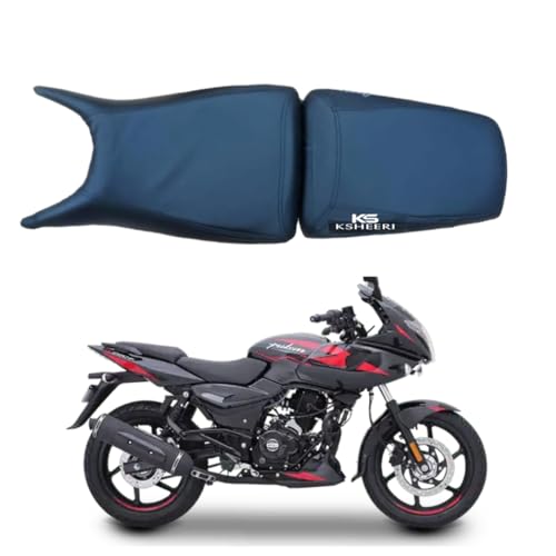Image of Pulsar 220F Bike Seat Cover Protect from Rust and Dust, PU Leather Waterproof Durable Seat Cover Frant & Rear (Black)