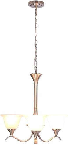 Santa Rita 3-Light níquel cepilladoLámpara de techo con tulipas de vidrio