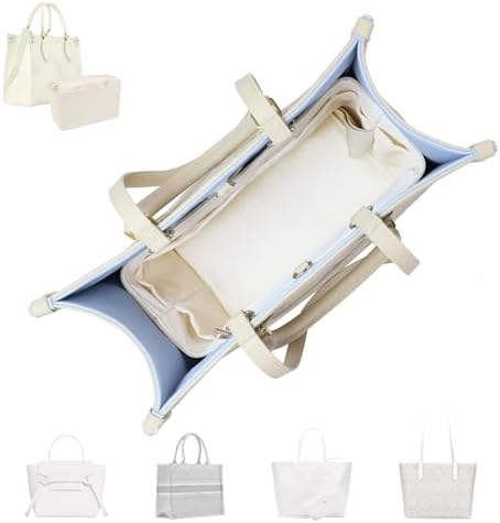 Purse Organizer Insert,Silky-Smooth Handbag & Tote Shaper with 8 Sizes,Fits For Longchamp,Neverful,Gyard & More Bags(X-Large, Cream)