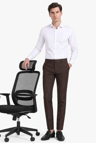 Image of Formal Pants for Men Office Wear - Premium Slim Fit Formal Trouser for Men, College Pant for Boys, Gents Bottom Formal wear for Office Meeting, Party, Gathering, Wedding