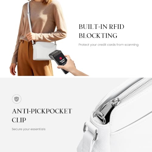 Image of befen Anti-theft Crossbody Bag for Women Genuine Leather, Small Cross Body Shoulder Handbags with RFID Card Slots