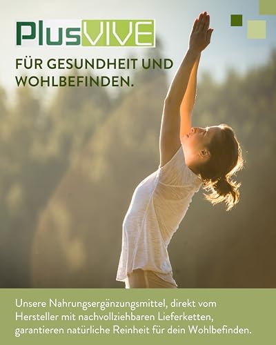 PlusVive Magnesium Kapseln hochdosiert I 1x 365 Kapseln I 700mg Magnesium Hydroxid pro Kapsel I Magnesium aus Meerwasser I mit Papain & Spirulina I Nahrungsergänzungsmittel vegan & laborgeprüft