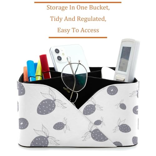 Porte-stylo rectangulaire en coton double compartiment pour bureau - 3