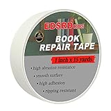 EDSRDRUS Binding Tape, White Book Repair Tape, No Glue Residue,4 Kinds of Sales, 1Inch, 15 Yards per roll
