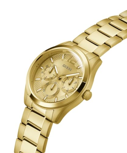 GUESS Mens Stainless Steel Analog Champagne Dial Watch-Gw0707G3, Band Color:Gold - Image 2