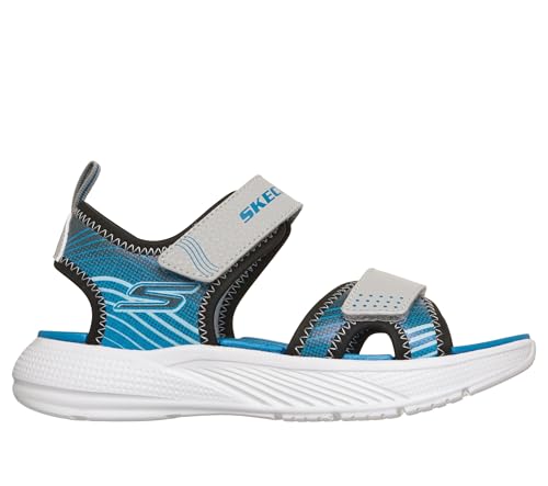 Basket Skechers Garçon Microspec-Splash en taille 27.5 EU gris et bleu - 4