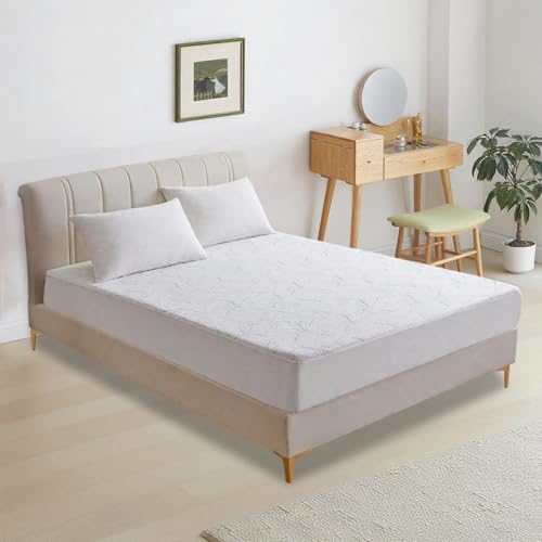 Funda de colchón lavable protectora para hogar y negocios 4