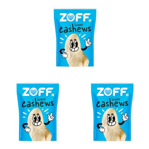 Image of ZOFF Cashews - Premium W320 Whole Cashew Nuts for Snacking, Cooking & Baking - Naturally Nutritious & Delicious - 250g (Pack of 3)