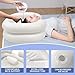 RxylveTC Multi‑Purpose Inflatable Hair‑Washing Basin – Home & Bedside Shampoo Bowl for Pregnant, Elderly Care & Disabled with Neck Pillow Support & Quick‑Drain Valve (White)