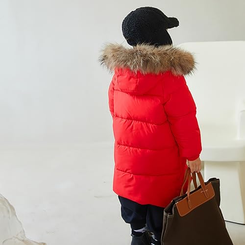 Girls Winter Puffer Coat Faux Fur Hooded Zip Up Jacket Casual Thick Warm Winter Long Outerwear Clothes Snowsuit Coats3